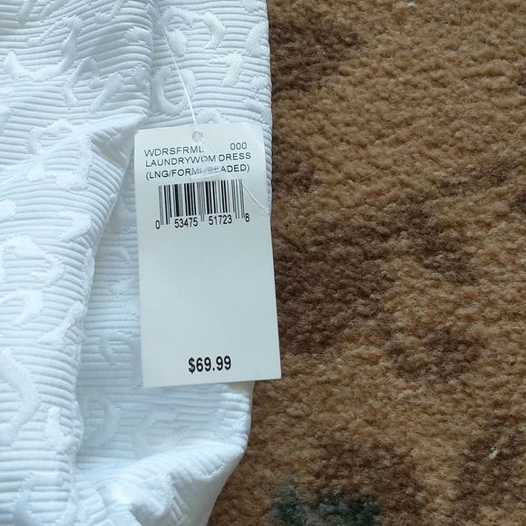 Laundry dress mini bodycon sheath leopard print beads white pink blue size 6 - Picture 10 of 10